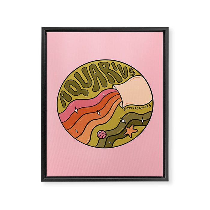 2020 Aquarius Framed Canvas Print Gallery Image 1