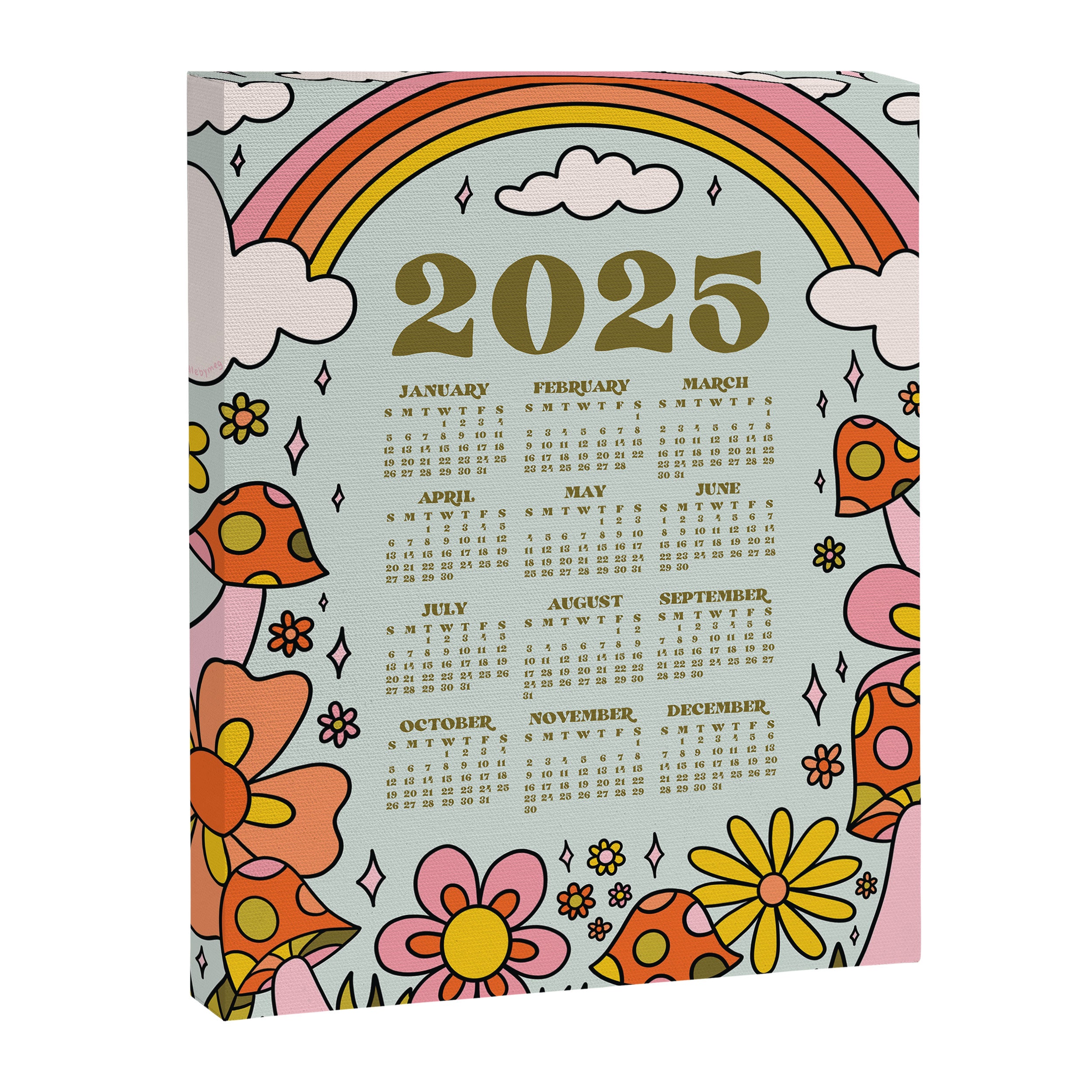 2025 Calendar Canvas Print Gallery Image 6