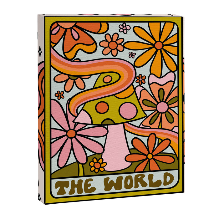 21. World Tarot Mushroom Canvas Print Gallery Image 1