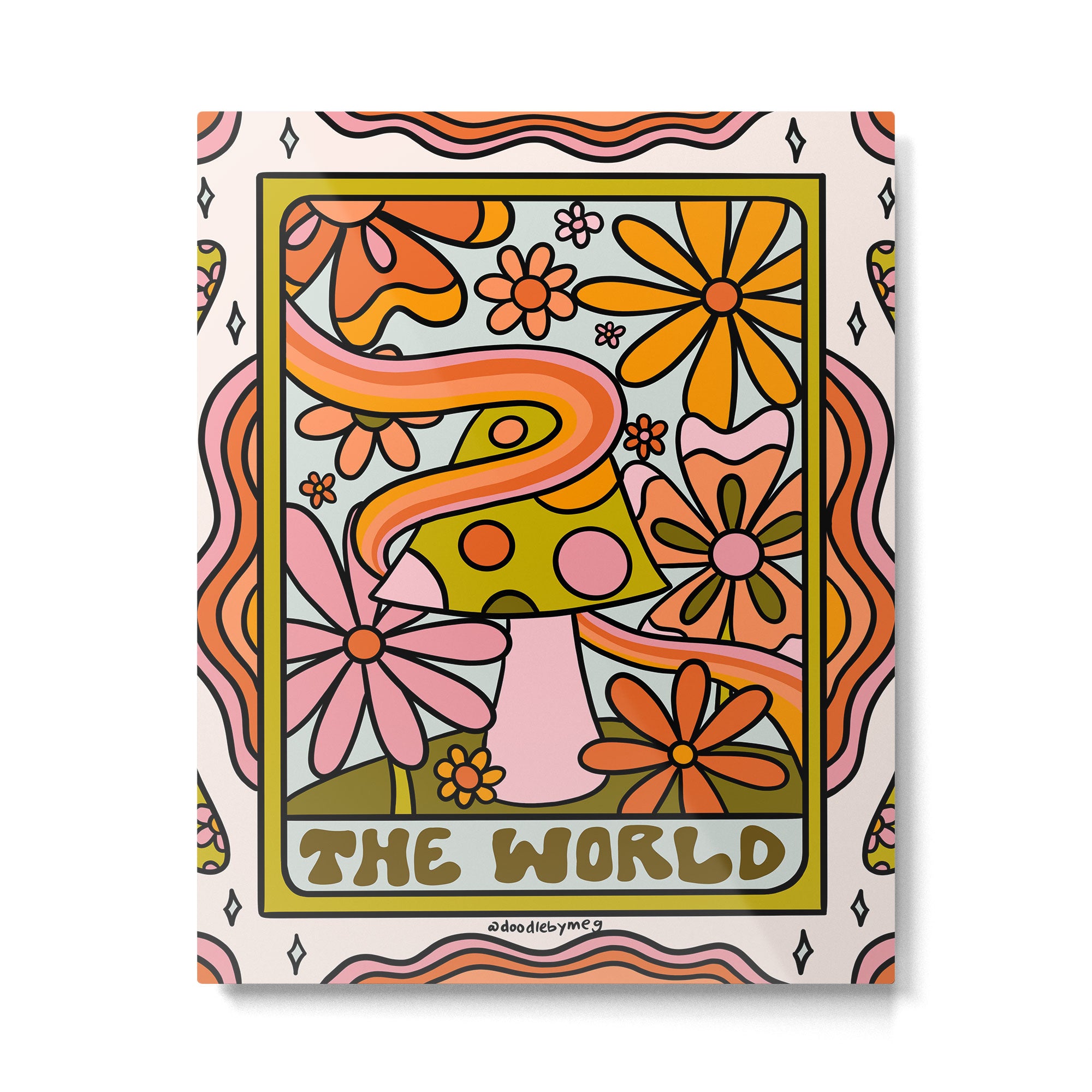 21. World Tarot Mushroom Metal Print Gallery Image 6