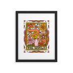 21. World Tarot Mushroom Framed Art Print Gallery Image 6