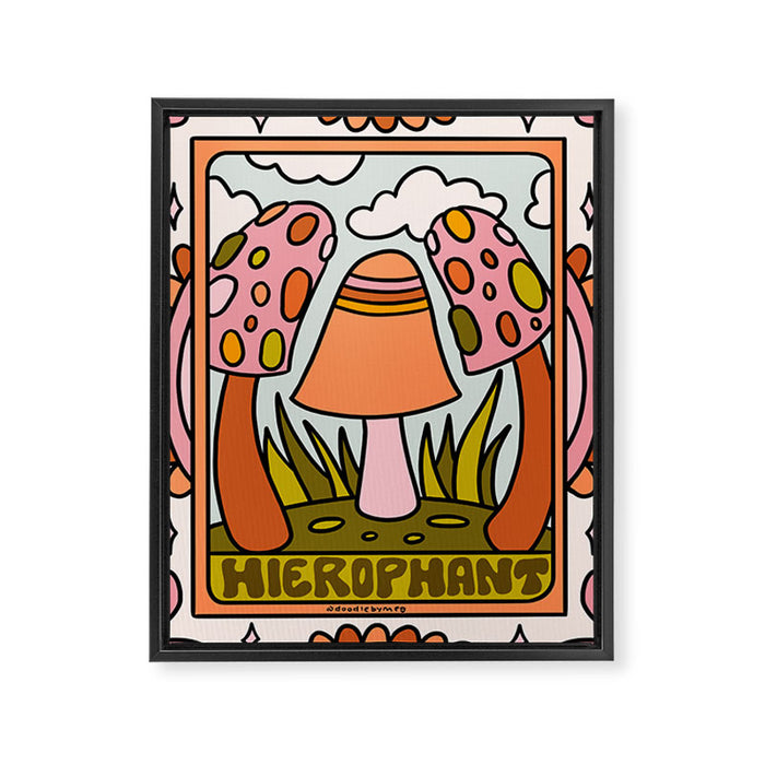 5. The Hierophant Mushroom Framed Canvas Print Gallery Image 1
