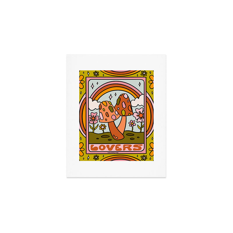 6. The Lovers Mushroom Art Print Gallery Image 1