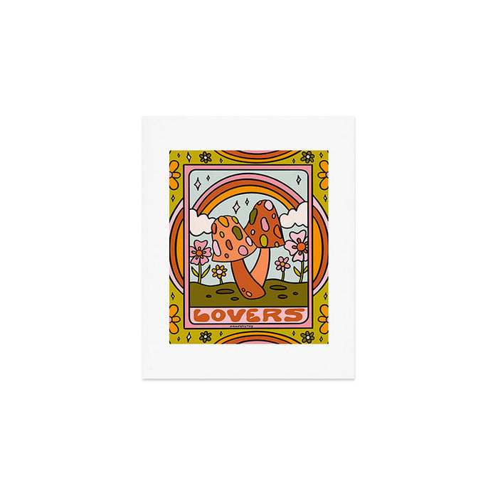 6. The Lovers Mushroom Art Print Gallery Image 1