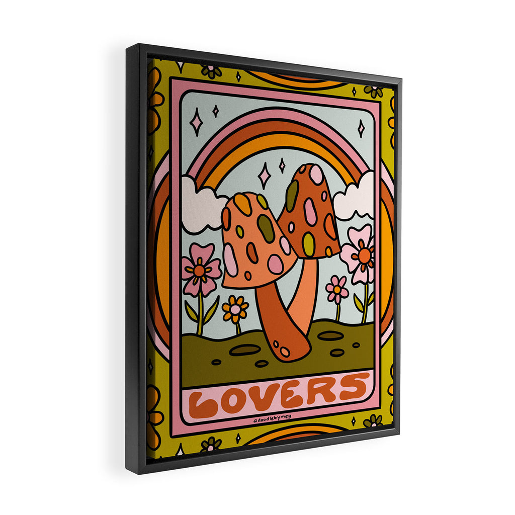6. The Lovers Mushroom Framed Canvas Print Gallery Image 2