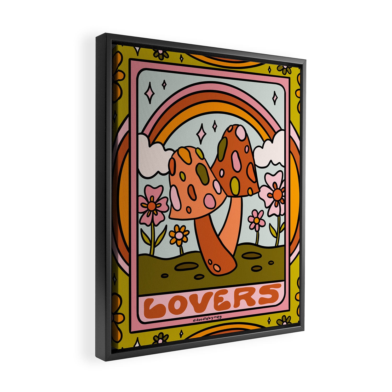 6. The Lovers Mushroom Framed Canvas Print Gallery Image 2