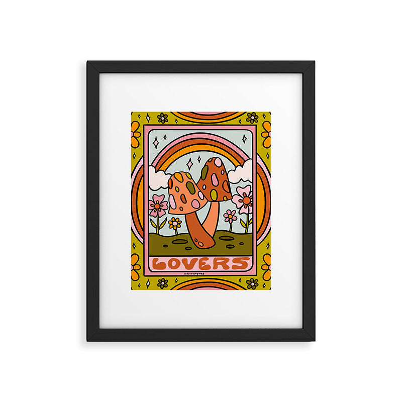 6. The Lovers Mushroom Framed Art Print Gallery Image 6