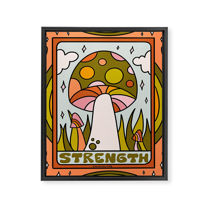 8. Strength Mushroom Framed Canvas Print Gallery Image 8