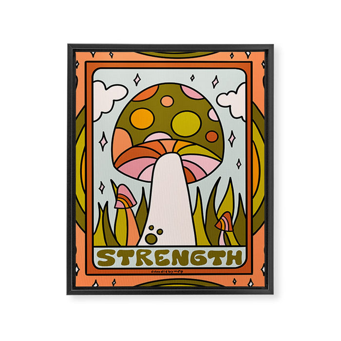 8. Strength Mushroom Framed Canvas Print Gallery Image 1