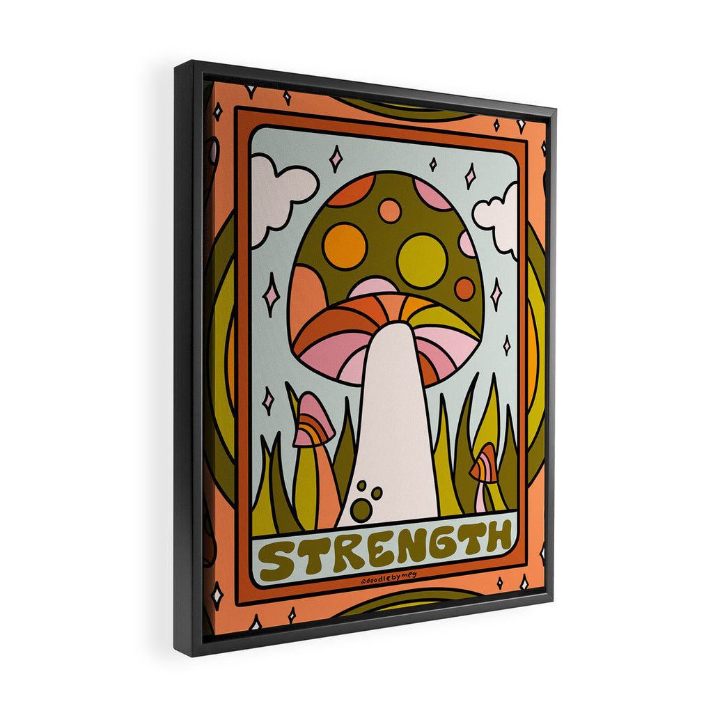 8. Strength Mushroom Framed Canvas Print Gallery Image 2