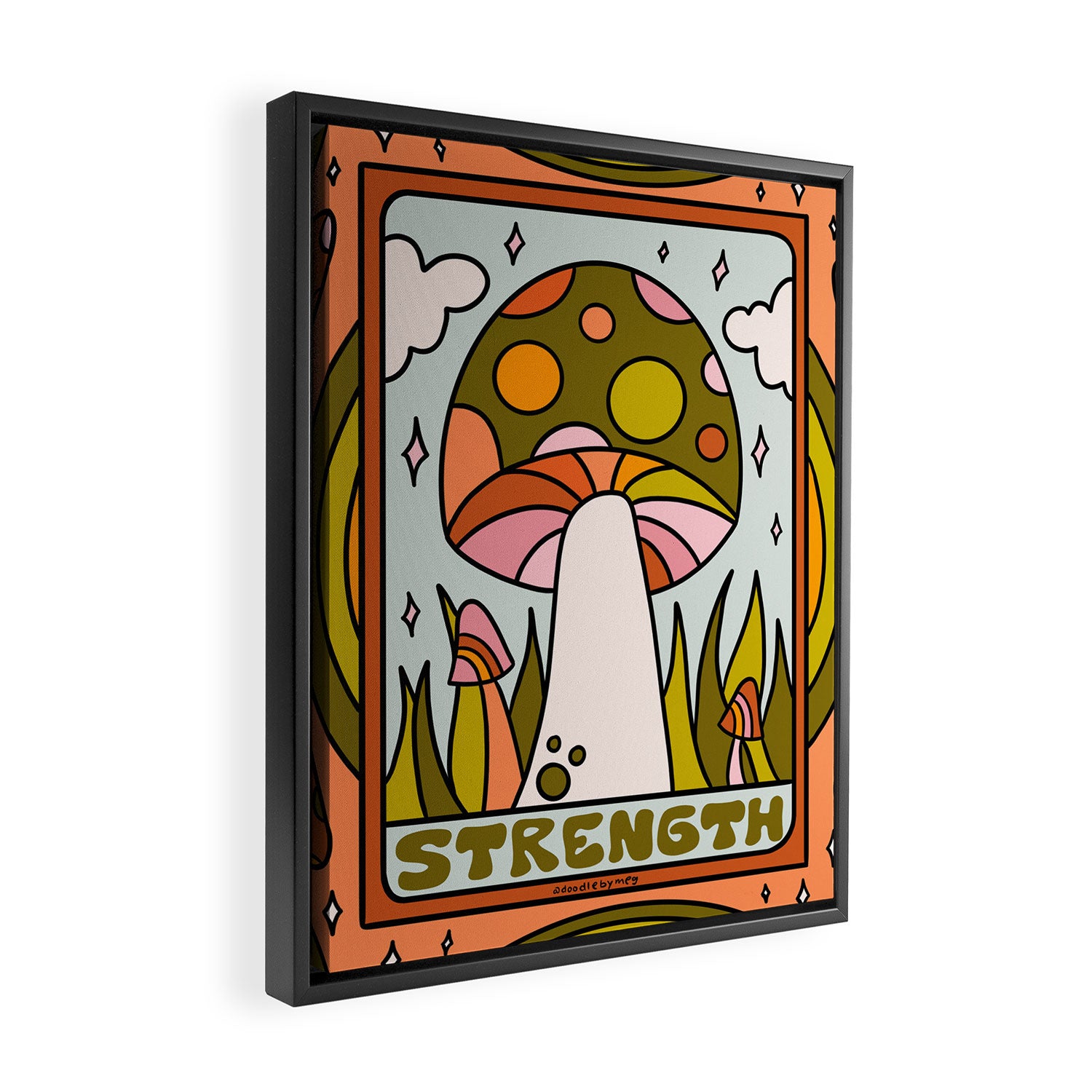 8. Strength Mushroom Framed Canvas Print Gallery Image 2
