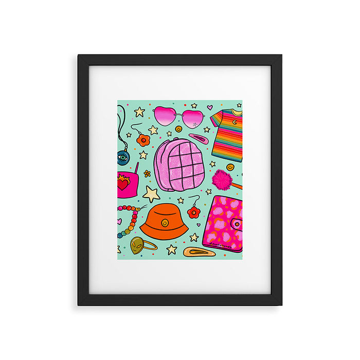 90's Things Print Framed Art Print Gallery Image 1
