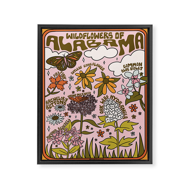 Alabama Wildflowers Framed Canvas Print Gallery Image 8