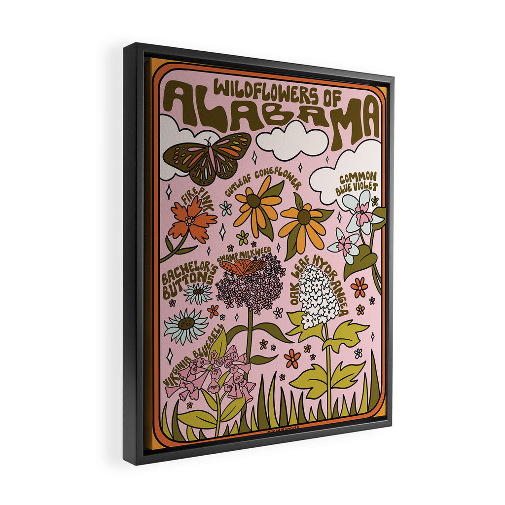 Alabama Wildflowers Framed Canvas Print Gallery Image 2