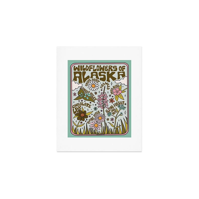 Alaska Wildflowers Art Print Gallery Image 1