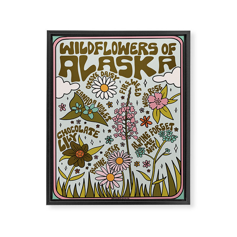 Alaska Wildflowers Framed Canvas Print Gallery Image 8
