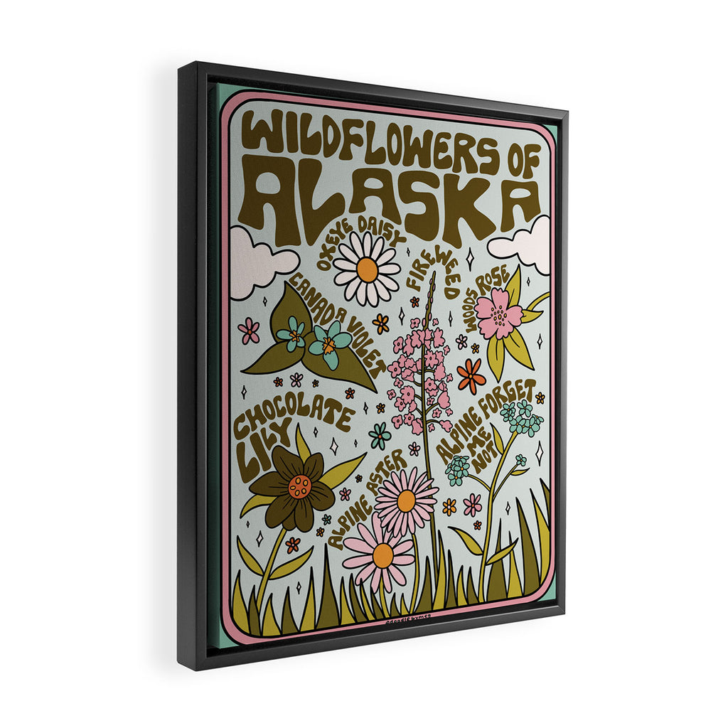 Alaska Wildflowers Framed Canvas Print Gallery Image 2
