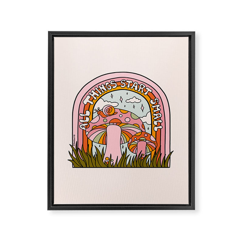 All Things Start Small Framed Canvas Print Gallery Image 8