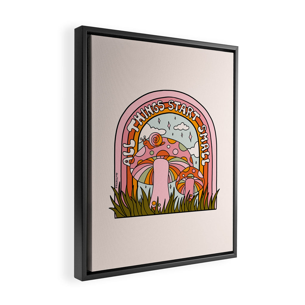 All Things Start Small Framed Canvas Print Gallery Image 2