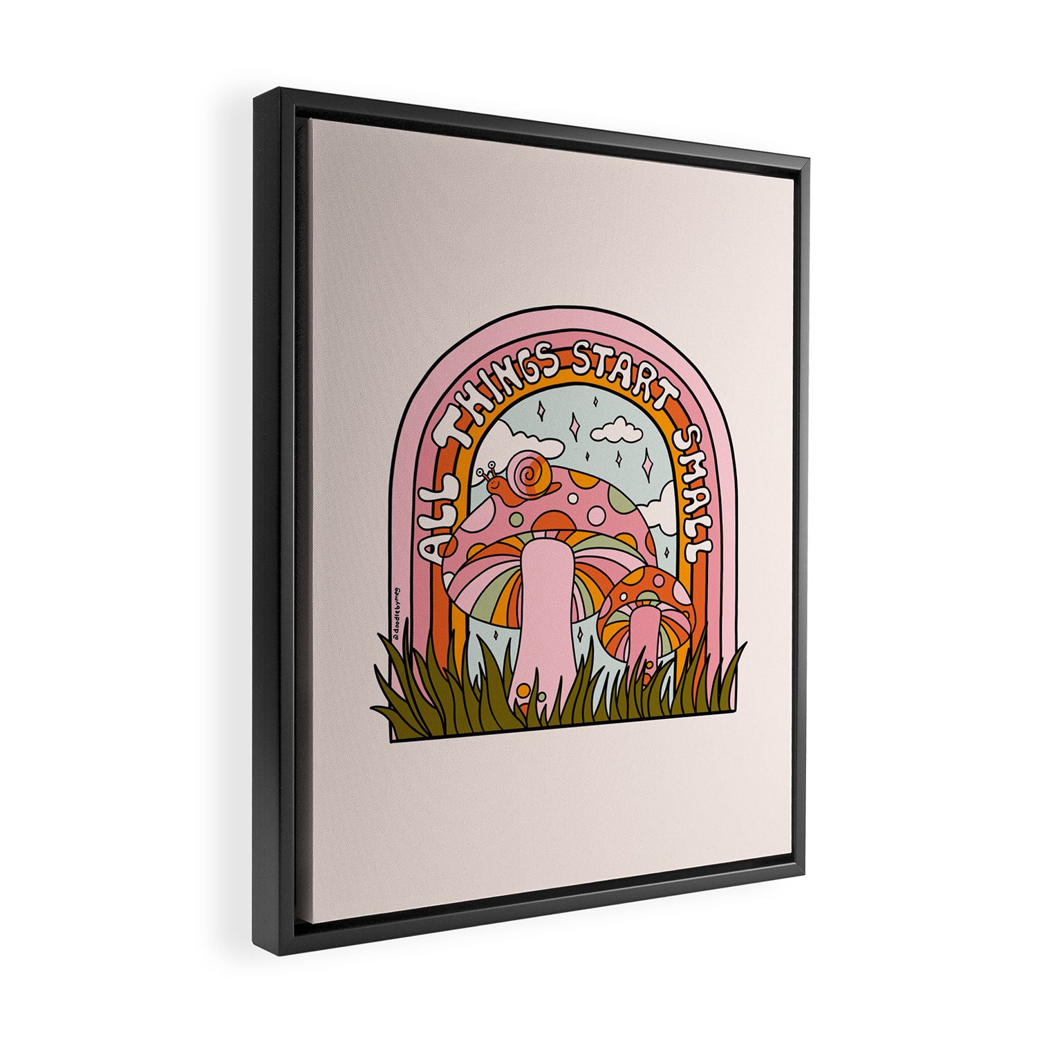 All Things Start Small Framed Canvas Print Gallery Image 2