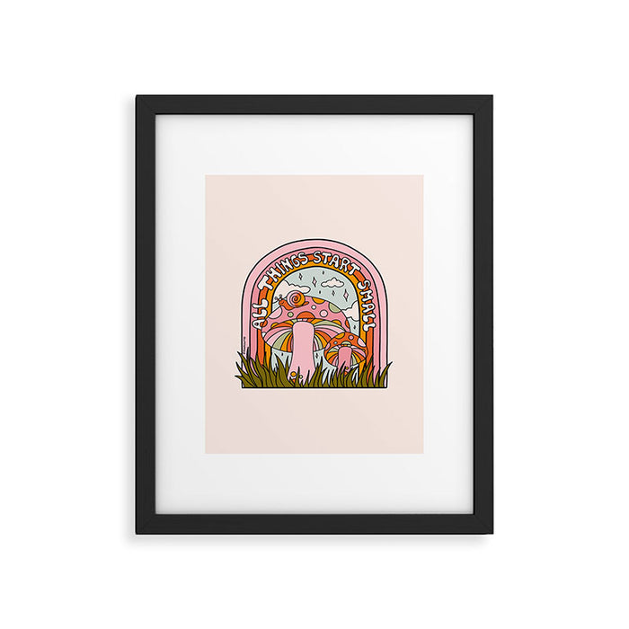 All Things Start Small Framed Art Print Gallery Image 1