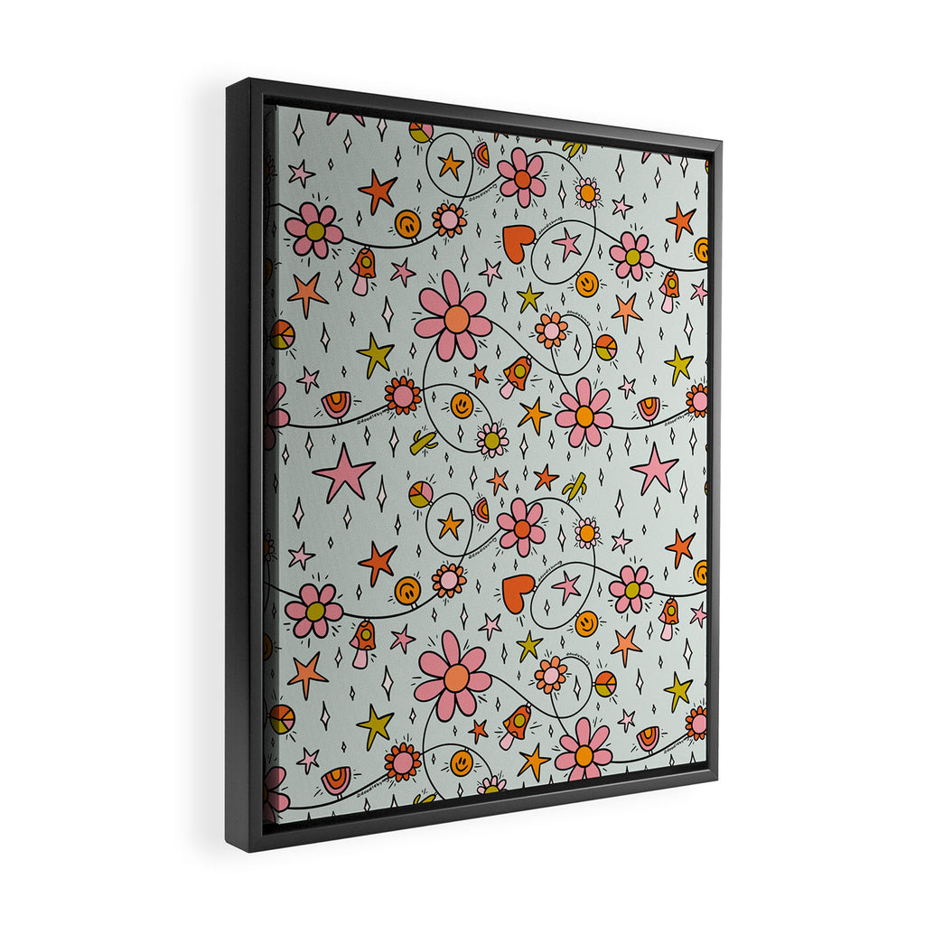 Alternative Christmas Lights Print Framed Canvas Print Gallery Image 2