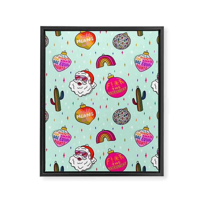 Alternative Ornaments Framed Canvas Print Gallery Image 1