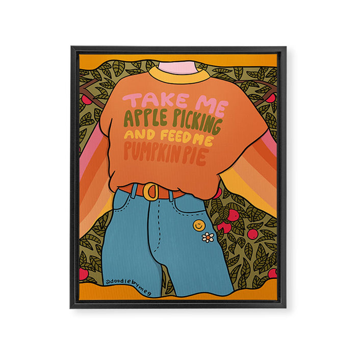 Apple Picking Framed Canvas Print Gallery Image 1