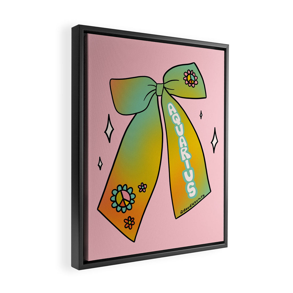 Aquarius Bow Framed Canvas Print Gallery Image 2