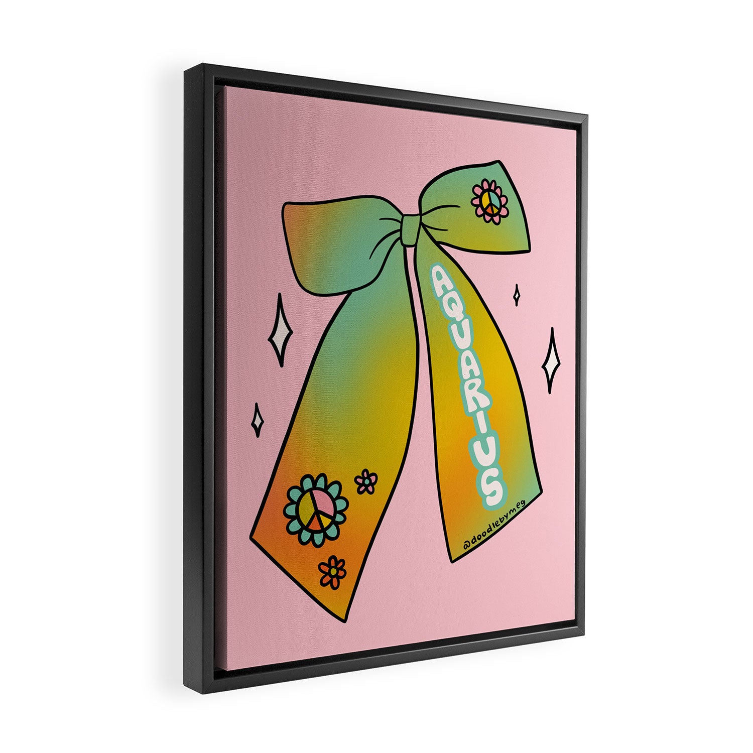Aquarius Bow Framed Canvas Print Gallery Image 2