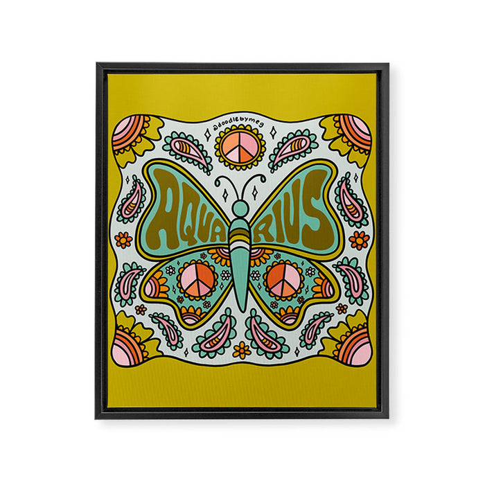 Aquarius Butterfly Framed Canvas Print Gallery Image 1