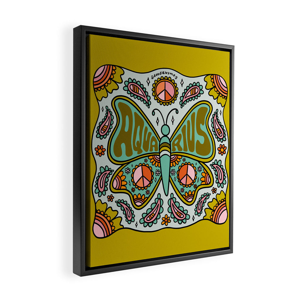 Aquarius Butterfly Framed Canvas Print Gallery Image 2