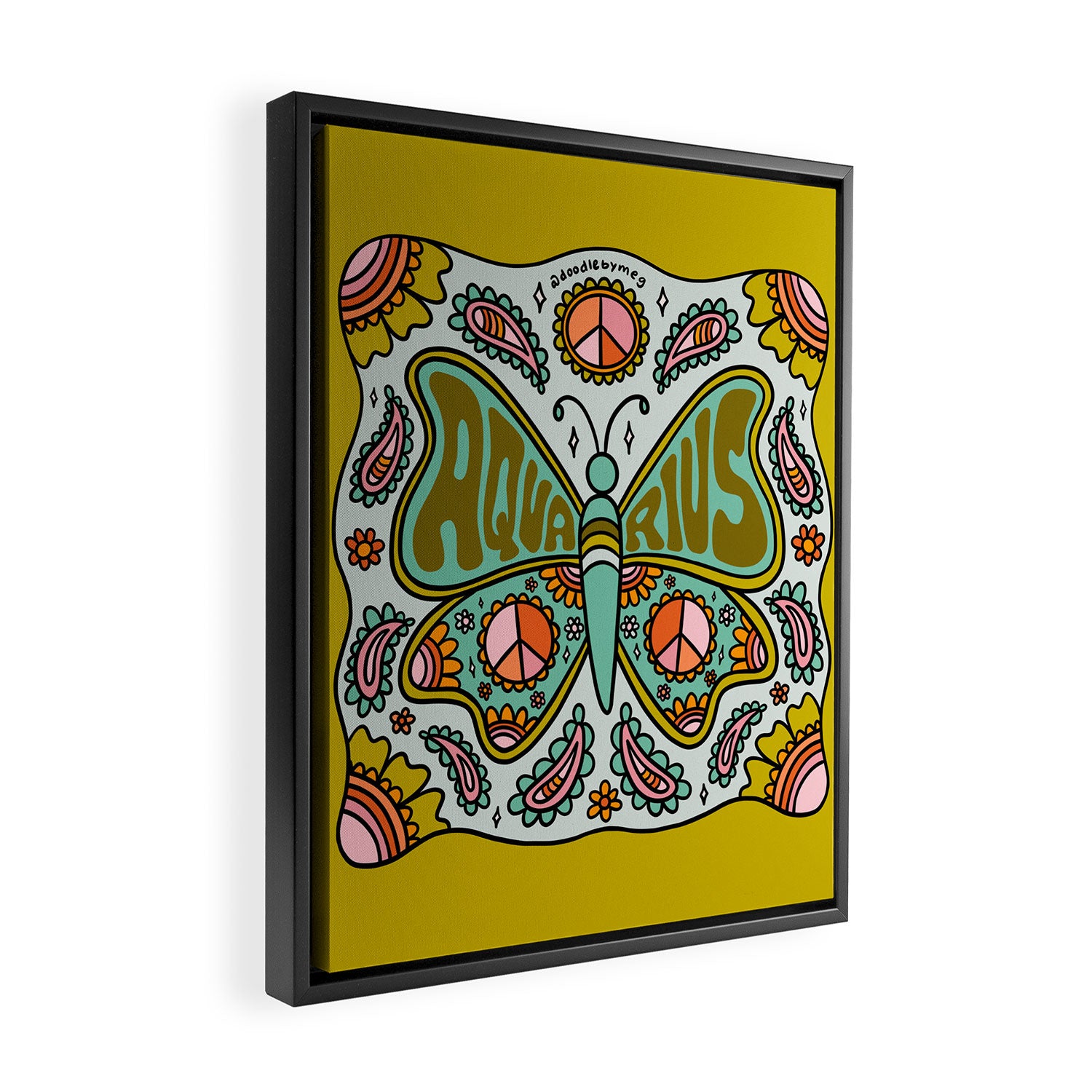 Aquarius Butterfly Framed Canvas Print Gallery Image 2