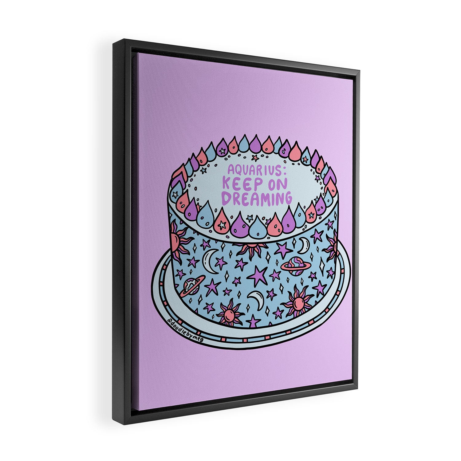 Aquarius Cake Framed Canvas Print Gallery Image 2