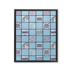 Aquarius Checkered Print Framed Canvas Print Gallery Image 8