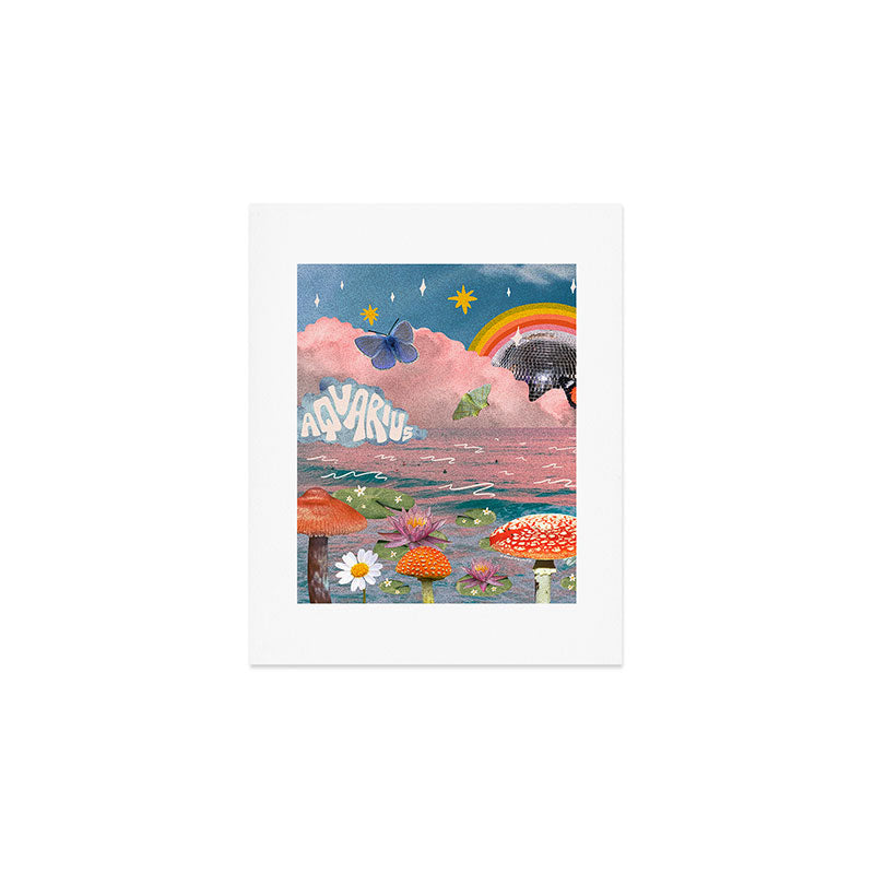 Aquarius Collage Art Print Gallery Image 1