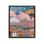 Aquarius Collage Framed Canvas Print Gallery Image 8