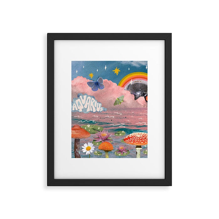 Aquarius Collage Framed Art Print Gallery Image 1