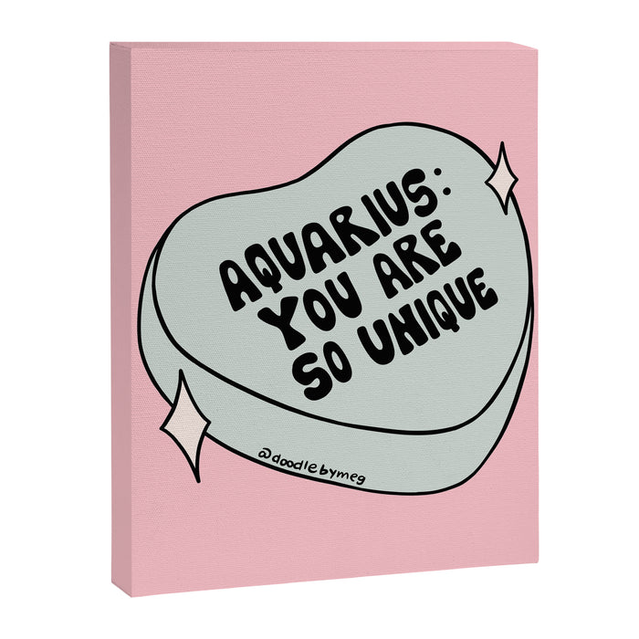 Aquarius Conversation Heart Canvas Print Gallery Image 1