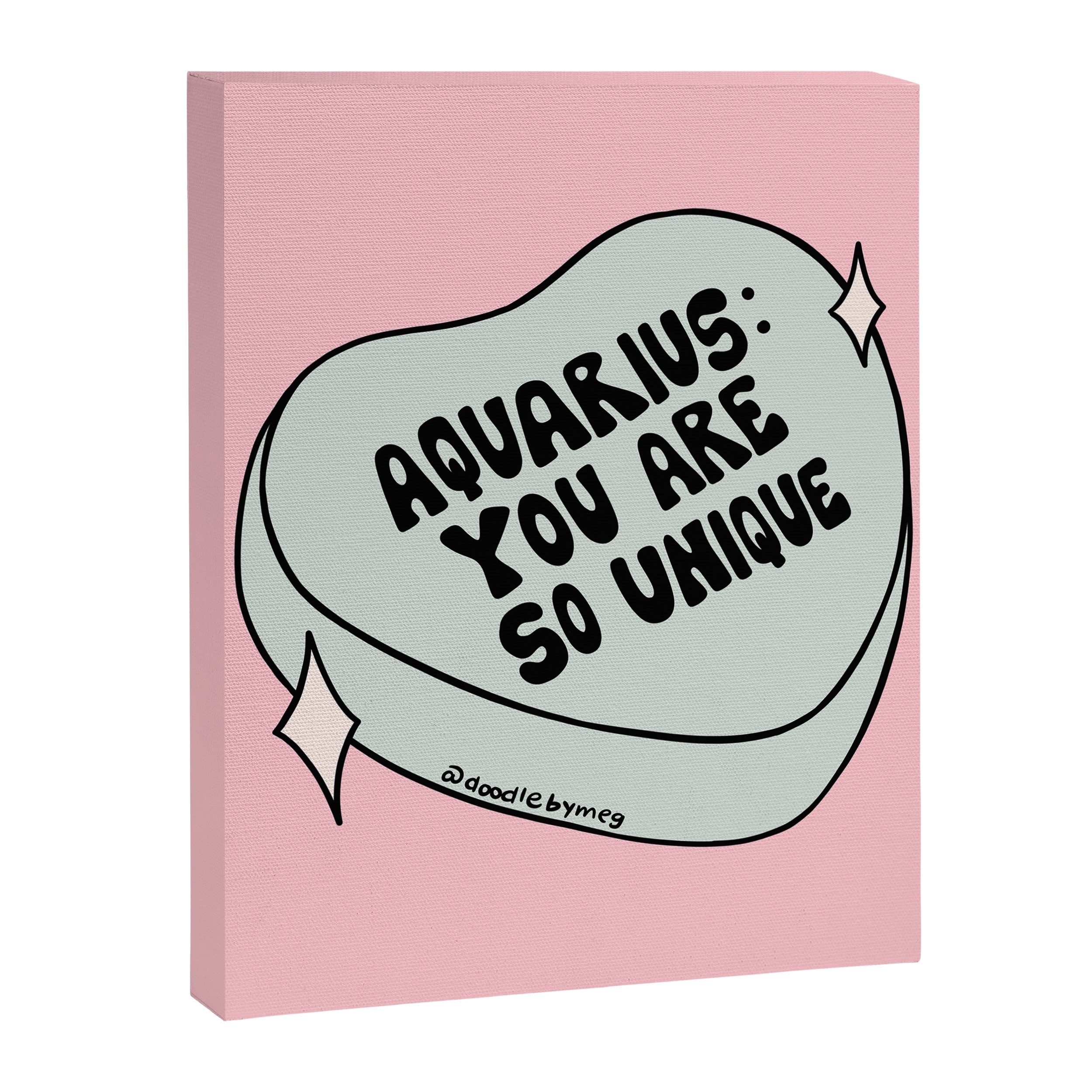 Aquarius Conversation Heart Canvas Print Gallery Image 8