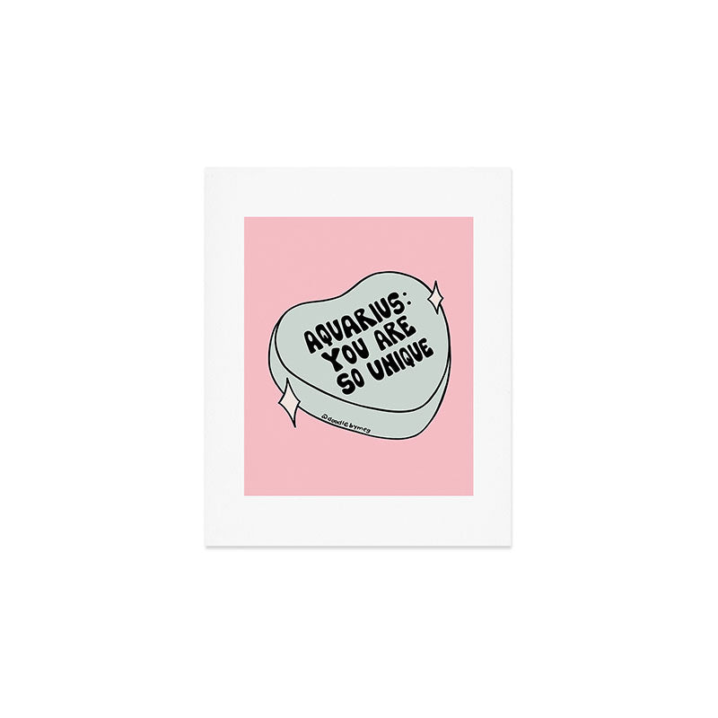 Aquarius Conversation Heart Art Print Gallery Image 1