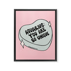 Aquarius Conversation Heart Framed Canvas Print Gallery Image 8