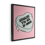 Aquarius Conversation Heart Framed Canvas Print Gallery Image 2