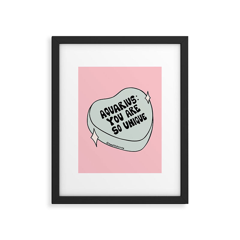 Aquarius Conversation Heart Framed Art Print Gallery Image 6