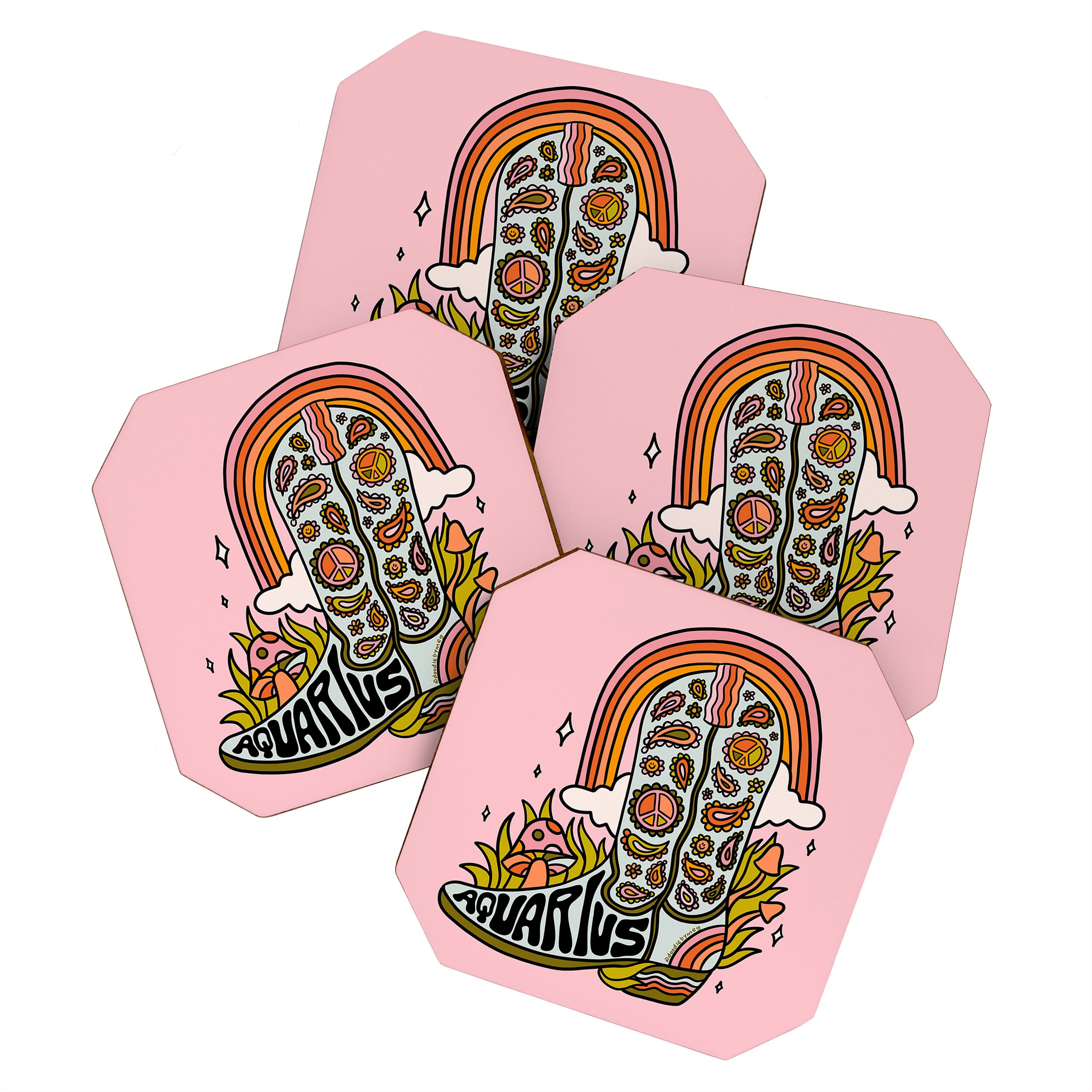 Aquarius Cowboy Boots Coaster Gallery Image 1