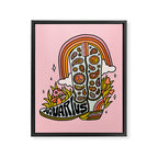 Aquarius Cowboy Boots Framed Canvas Print Gallery Image 8