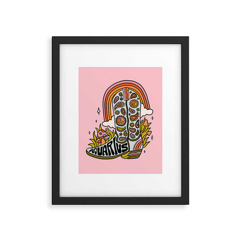 Aquarius Cowboy Boots Framed Art Print Gallery Image 6