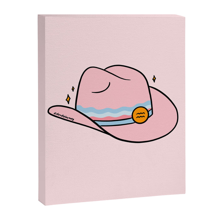 Aquarius Cowboy Hat Canvas Print Gallery Image 1