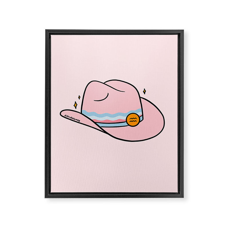 Aquarius Cowboy Hat Framed Canvas Print Gallery Image 8