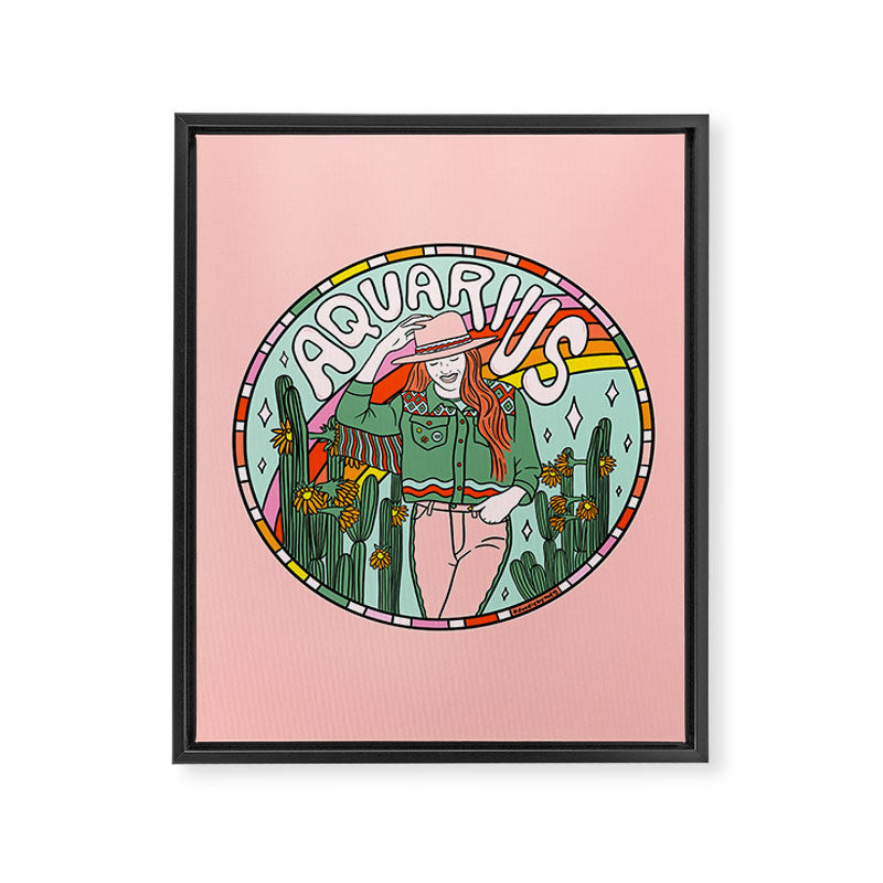 Aquarius Cowgirl Framed Canvas Print Gallery Image 8